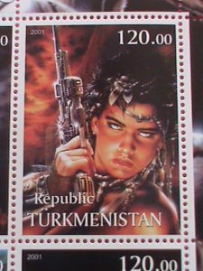 TURKMENISTAN STAMP-2001-ART OF LUIS ROYO-MNH STAMP SHEET -RARE