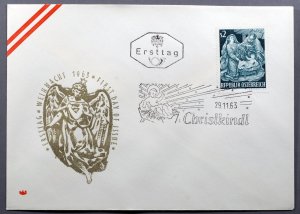 Austria #718 First Day Cover Baroque Creche Joseph Stammel