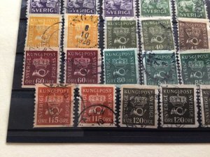 Sweden 1920 to 1921  used stamps A12937