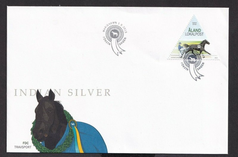 2012   ALAND  -  SG: n/a  - HORSE HARNESS RACING /INDIAN SILVER - FDC