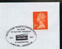 Postmark - Great Britain 2001 cover for 100 Years of Elec...