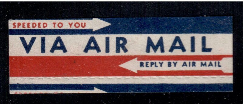 USA Air Mail Label , Etiquette , F-VF used - I Combine S/H