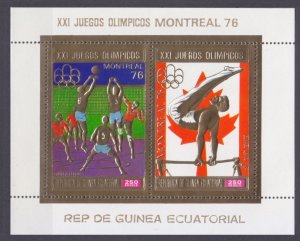 1976 Equatorial Guinea 875-876/B227gold 1976 Olympic Games in Montreal 17,00 €