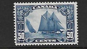 CANADA 158 VERY LIGHTLY HINGED 50 CENTS, BLUE NOSE