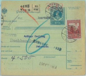 88867 - AUSTRIA - POSTAL HISTORY - PARCEL MAIL STATIONERY Card PERFIN 1930