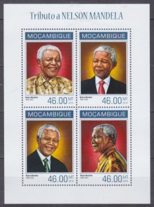 2014 Mozambique 7225-7228KL Nobel laureates / Nelson Mandela 10,00 €