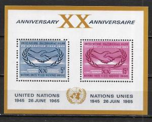 United Nations 145 20th UN s.s. MNH