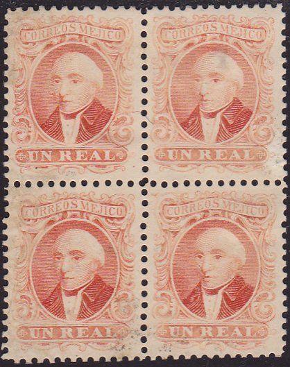 MEXICO An old forgery of a classic stamp - block of 4.......................2161