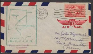 1954 Alamorgordo NM CAM 29 12N58 first flight air mail Sc C47 