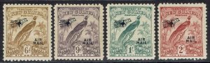 NEW GUINEA 1931 DATED BIRD AIRMAIL 6D TO 2/-