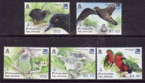 Pitcairn Is.-Sc#727-31-unused NH set-Birds-2011-