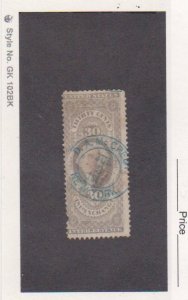 Scott # R52c 30¢ Revenue: Inland Exchange (1867) CDS/Faults tear