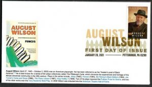 5555 -FDC- 55c August Wilson -Wally Jr Cachet- 21-E-102- DCP