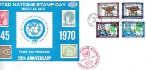 United Nations FDC. 1970 UN Stamp Day - 25th Anniversary