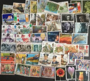 GB 100+ commemorative selection.Used off paper with HVs. Jan85-Dec89.