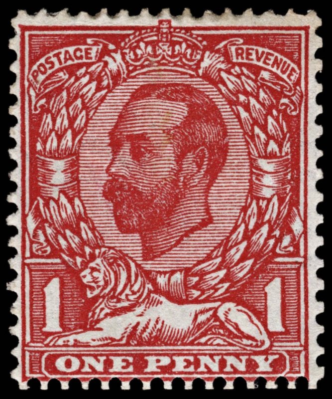 3997: GB SG329 1d Deep Carmine. Die 1B. Spec N8(3) 1911.  MM Mint. C£45