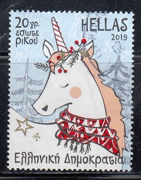 Greece 2019 Sc#2904 Festive Unicorn Used