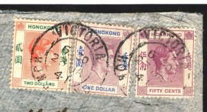 HONG KONG Cover WW2 Clipper Air Mail 1941 Censor Canada Victoria {samwells}Y144