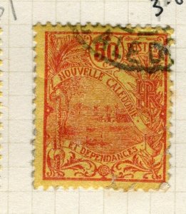 FRENCH COLONIES; NEW CALEDONIA 1922 early Bird issue used 50c. value