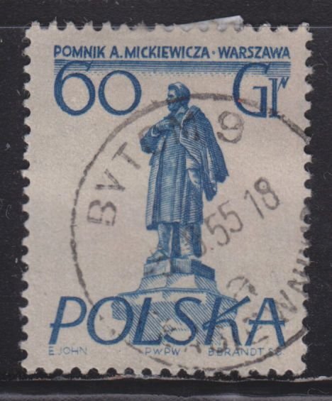 Poland 674 Adam Mickiewicz 1955