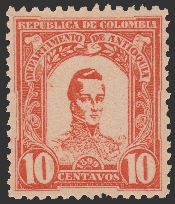 STAMPS FROM COLOMBIA ANTIOQUIA 1899. SCOTT # 123. UNUSED