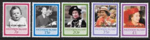 ASCENSION SG447/51 1987 ROYAL RUBY WEDDING SET MNH