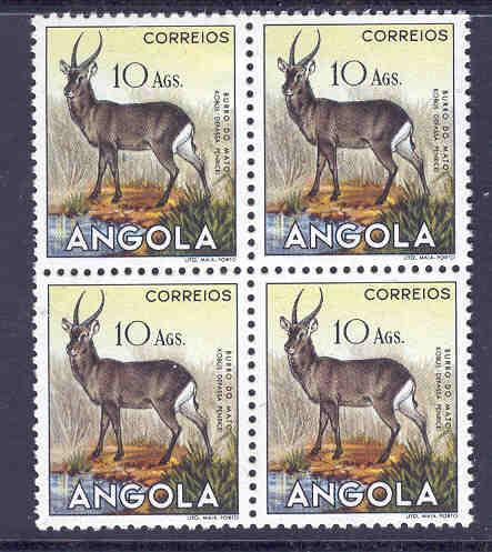 ANGOLA 378 MINT DEFASSA WATERBUCK BLOCK OF 4