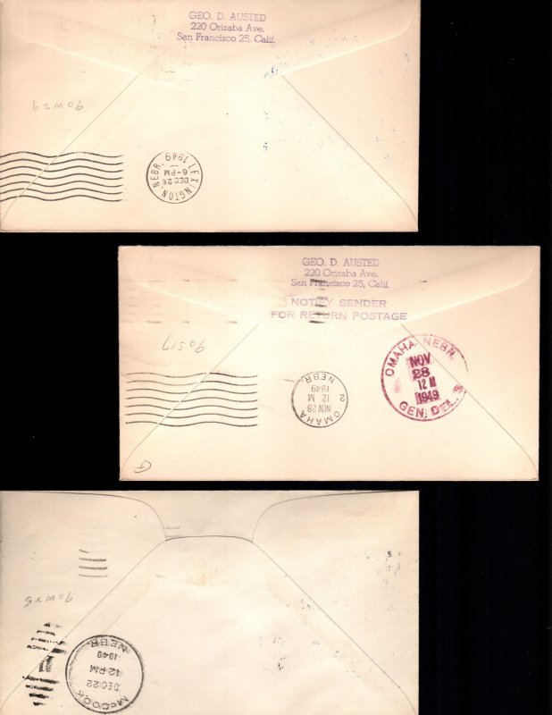 US 3 used first flight covers