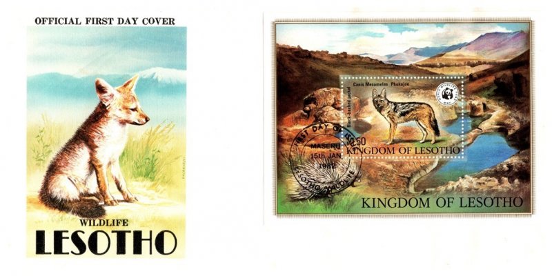 Lesotho, Worldwide First Day Cover, Animals