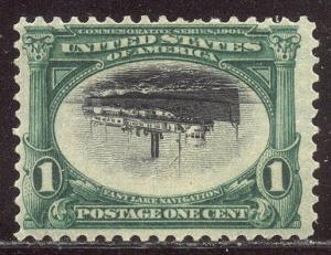 U.S. #294a Mint BEAUTY w/Cert - 1901 1c Pan American, Inverted Center