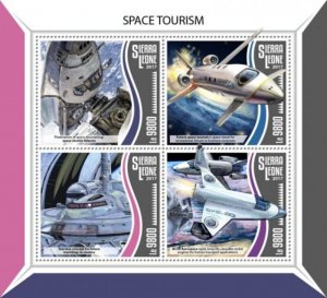 Sierra Leone - 2017 Space Tourism - 4 Stamp Sheet - SRL17808a
