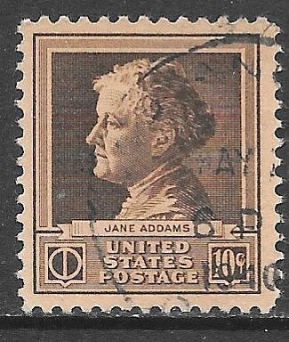 USA 878: 10c Jane Addams, used, F-VF