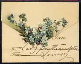 Great Britain 1893 New Year Greeting card from PRINCESS L...