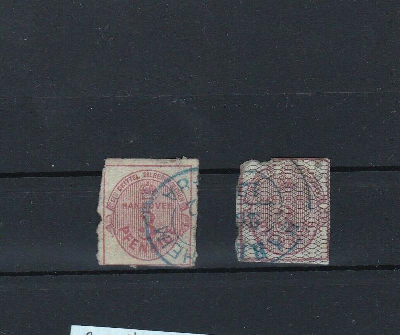 HANOVER 1853 - 1856 3PFENNIG USED STAMPS CAT £1000+