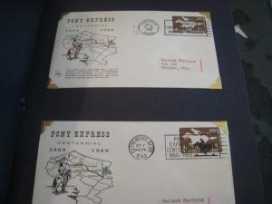 U.S.  PONY EXPRESS CENTENNIAL (1960)  THEME COVERS