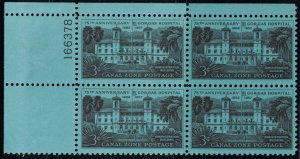 Canal Zone   Sc # 149  3c Gorgas Hospital  Plate block  MNH