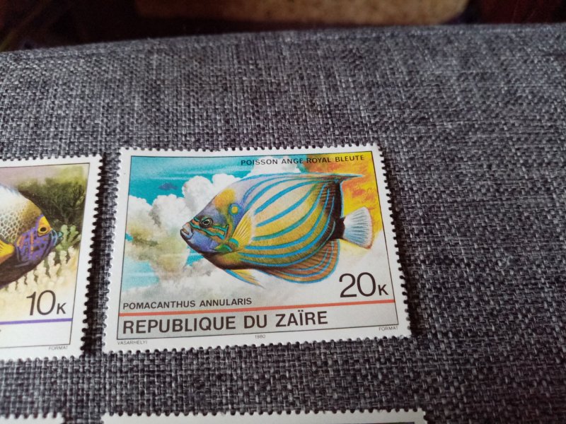 Republic of Zaire Tropical fish stamps African stamp set