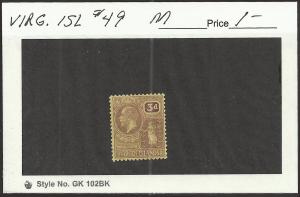 Virgin Islands #49 Mint Hinged Cat $1.00 E 04546