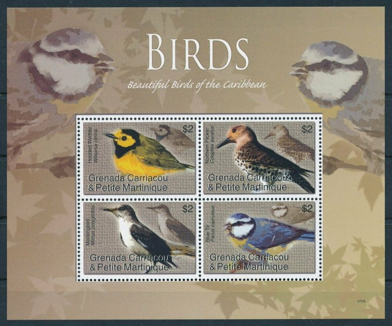 [108892] Carriacou & Petite Martinique 2007 Birds vögel Warbler Mini sheet MNH