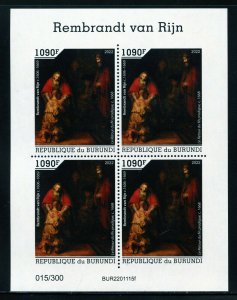 BURUNDI 2022 REMBRANDT van RIJN  PRODIGAL SON II SHEET MINT NEVER HINGED