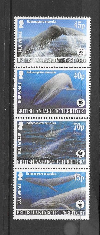 WHALES - BRITISH ANTARCTIC TERRITORY #326-9  WWF   MNH