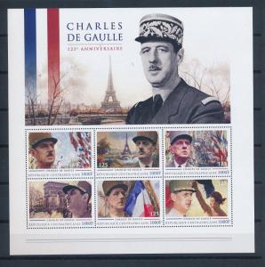 [81380] Central African Republic 2011 Charles de Gaulle Full Sheet MNH