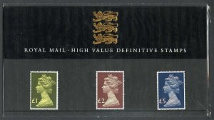 1987 High Val. 1 - 5 (13) Large Presentation pack