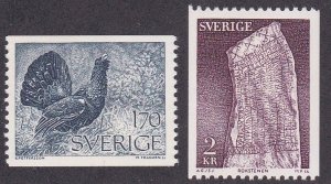 Sweden # 1119-1120, Bird & Rock stone, NH, 1/2 Cat.