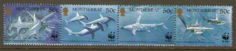 Montserrat #998 NH WWF - Sharks STRIP