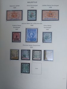 collection on pages Mauritius 1849-1967 LY: CV $392