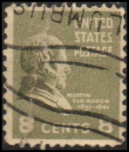 United States 813 - Used - 8c Martin Van Buren (1938) (7)