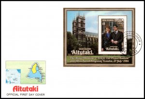 Aitutaki 398 Souvenir Sheet U/A FDC