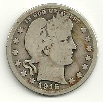 1915 - Barber Quarter - Good