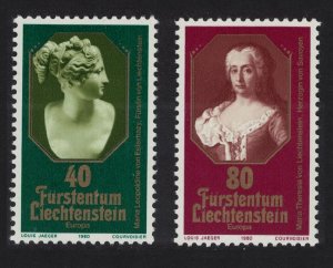 Liechtenstein Famous People Europa 2v 1980 MNH SG#738-739